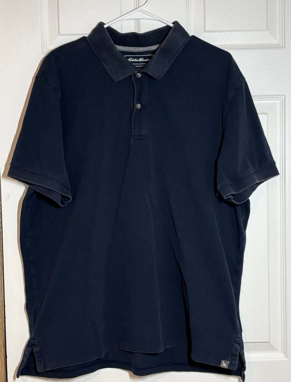 Eddie Bauer Polo Shirt Size XL Navy Blue Cotton Short Sleeve